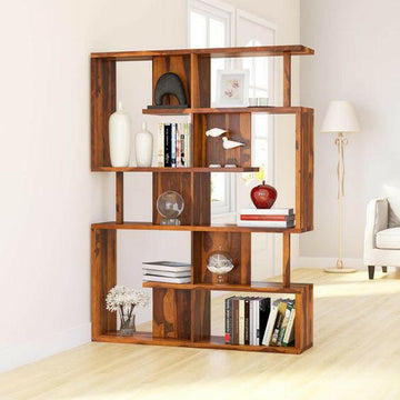 Revasa Solid Wood Book Rack For Home and Office