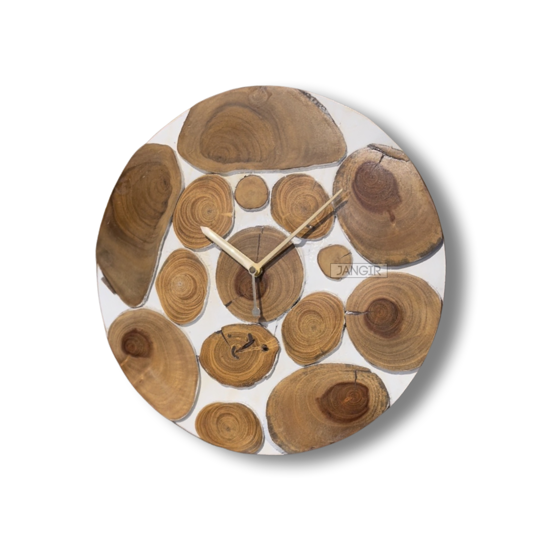 Raw Wood Log Wall Clock.