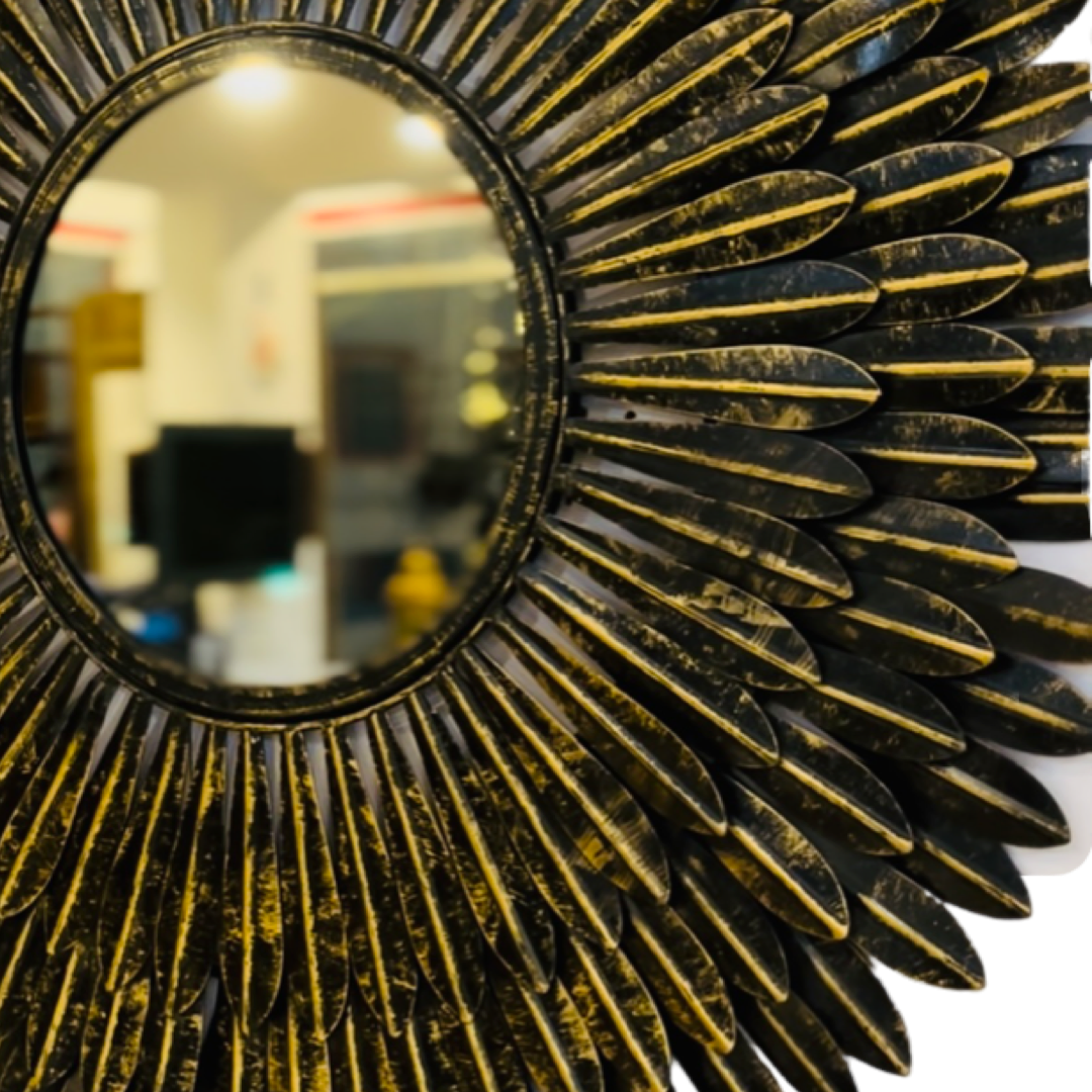 Metallic Leafy Mirror.