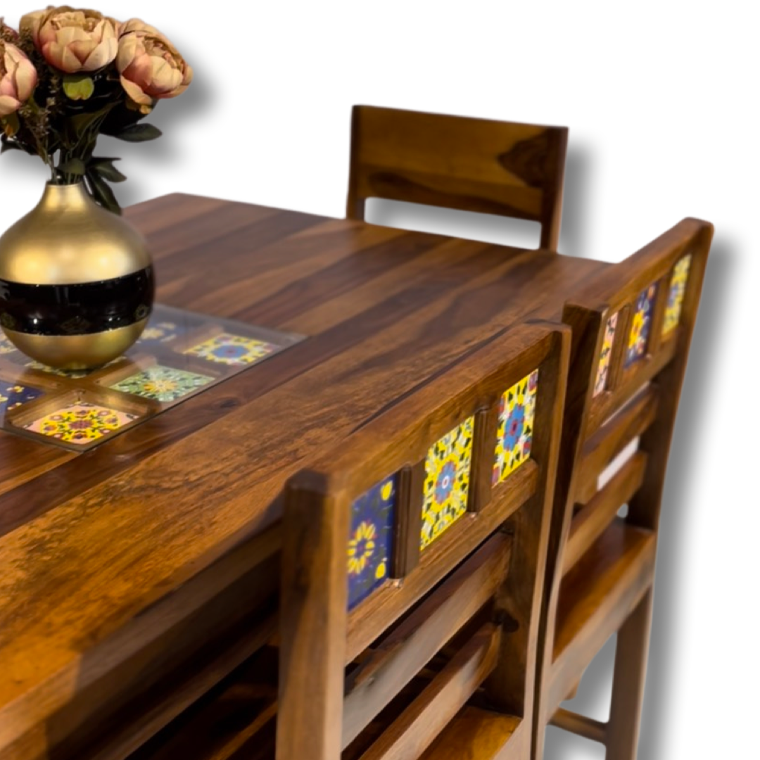 Tiles Dining Table Set Six Seater! , dining table, dining set, designer dining table, dining table set, dining table 4 seater, wooden dining table, dining table chairs, modern dining table Bangalore