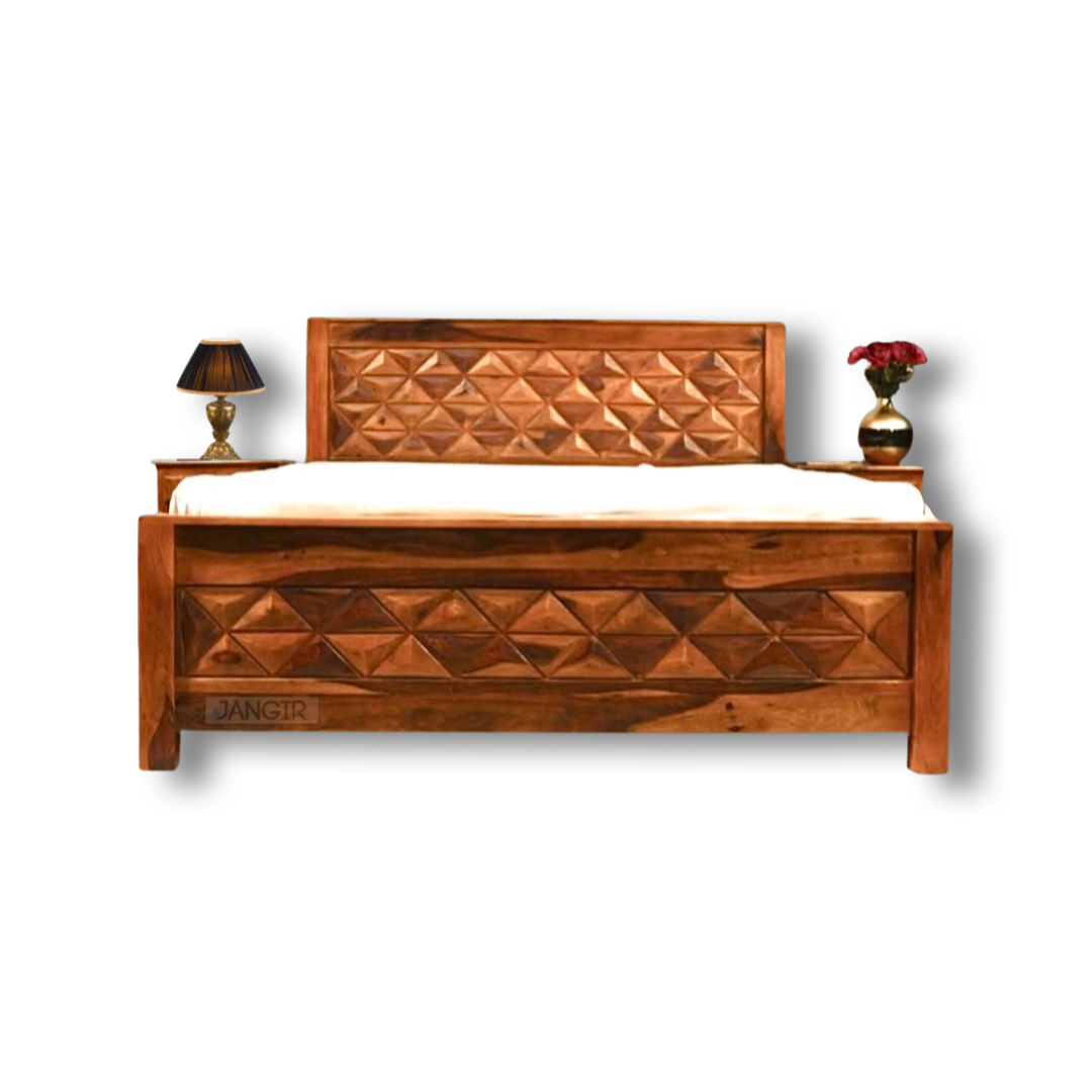 Triangle Pyramid Storage Bed | Designer Wooden Beds | Lowest Prices