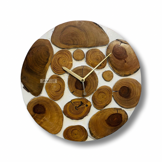 Raw Wood Log Wall Clock.