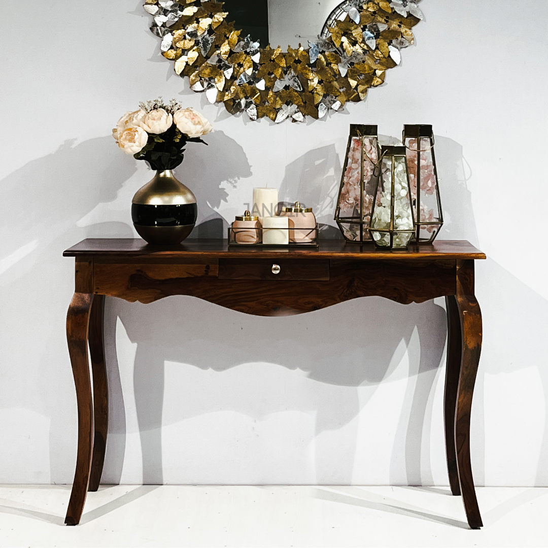 Discover the eloquence of our console table  for your entryway, crafted wirh sheesham wood. Add a touch of tradition to your foyer or hallway. Buy Console Table online in India at lowest price