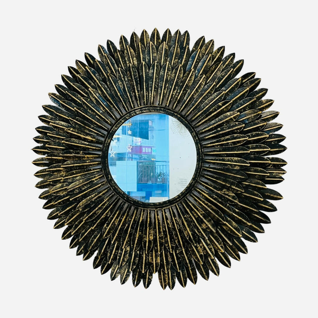 Metallic Leafy Mirror.